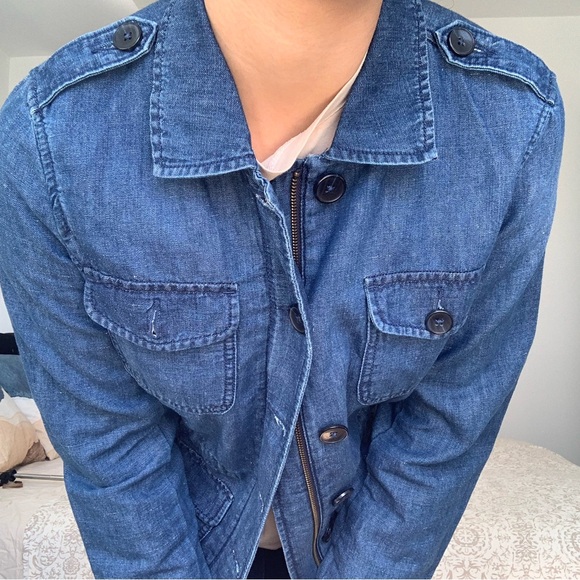 NWT Talbots Women's Denim Jacket (S) Cotton And Hemp Jeans Blue - Picture 3 of 6